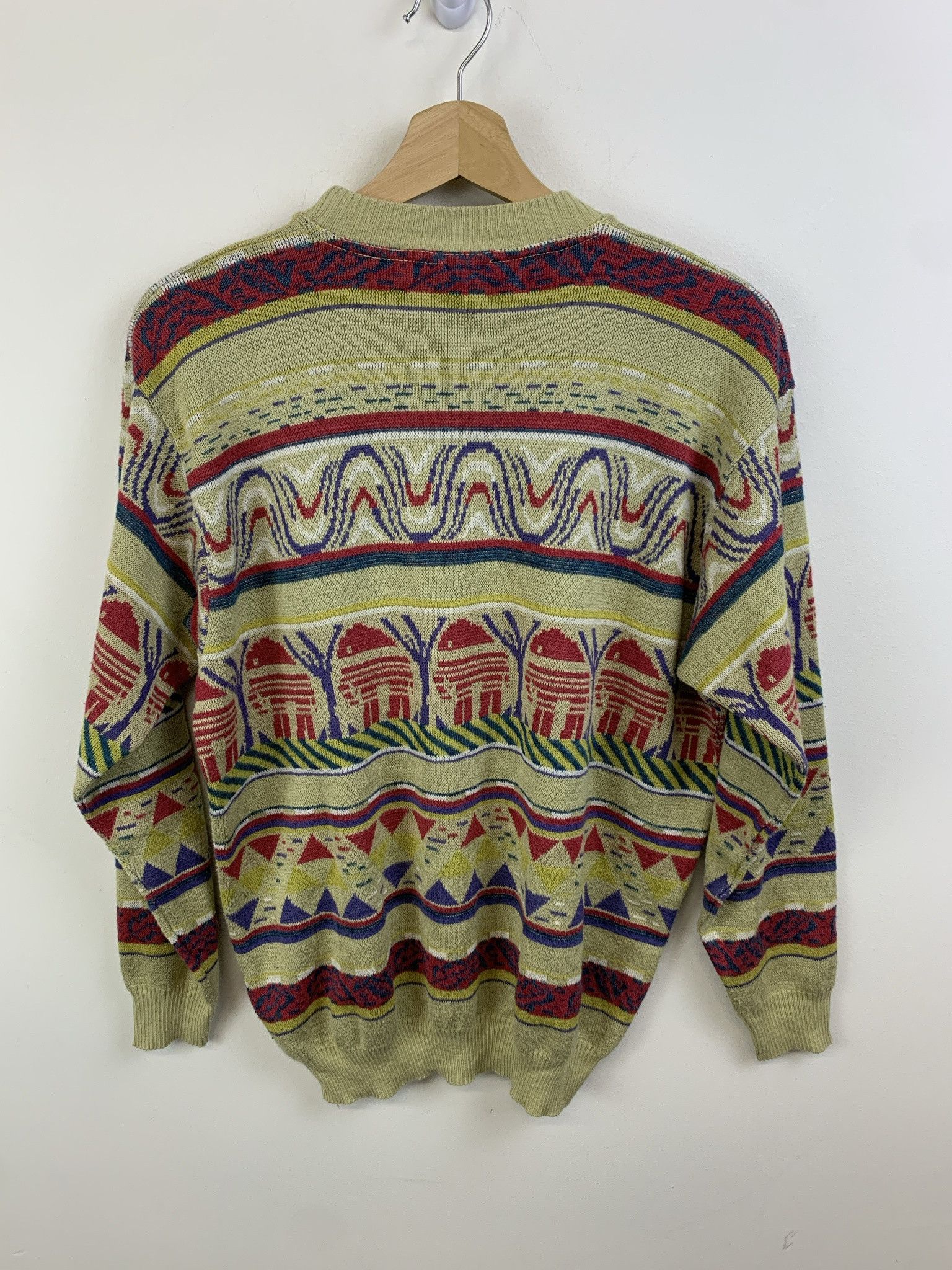 Other Vintage 1990s Elephant Stripe Knit Sweater Size M Size US M / EU 48-50 / 2 - 4 Thumbnail