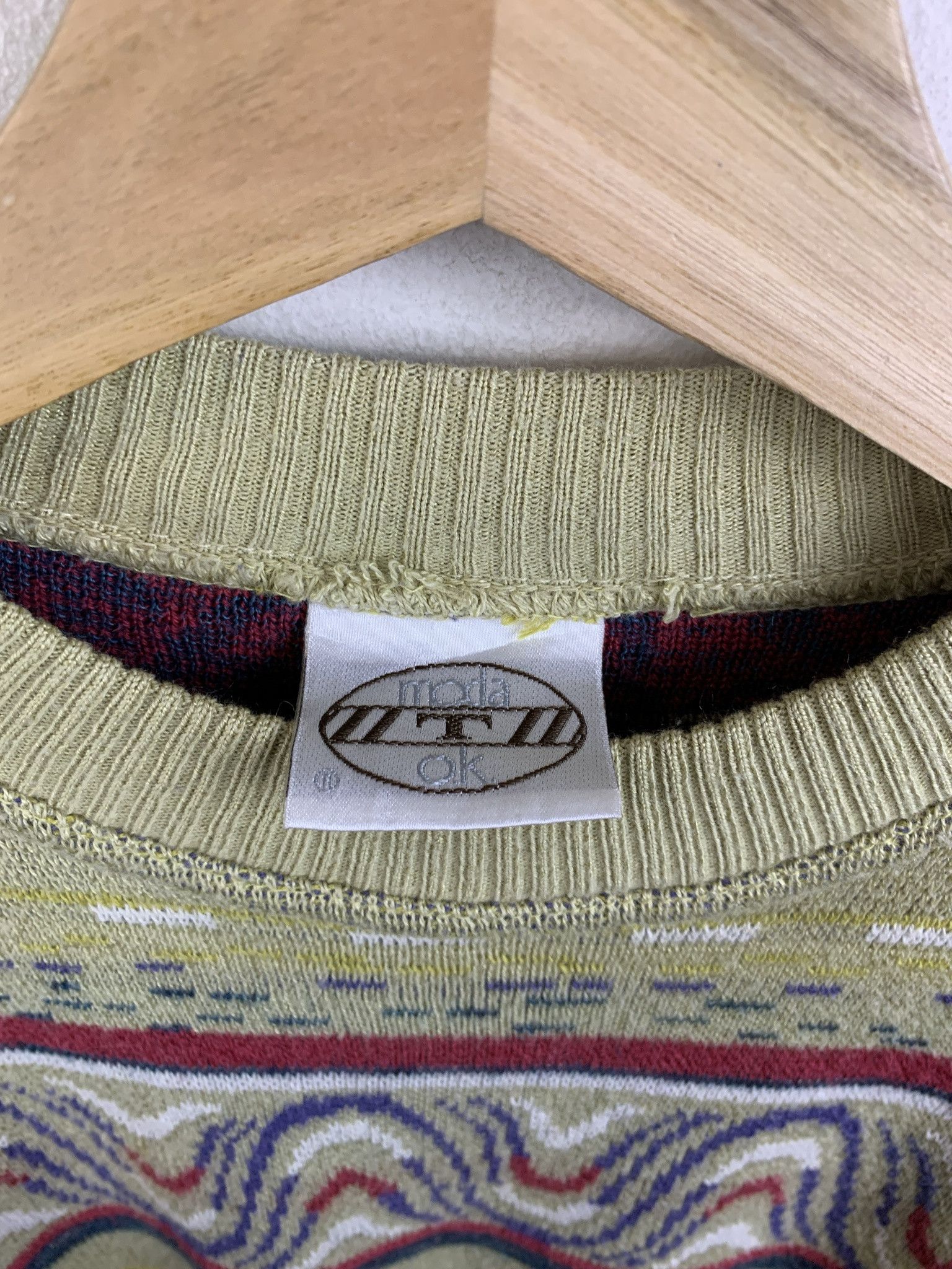 Other Vintage 1990s Elephant Stripe Knit Sweater Size M Size US M / EU 48-50 / 2 - 2 Thumbnail