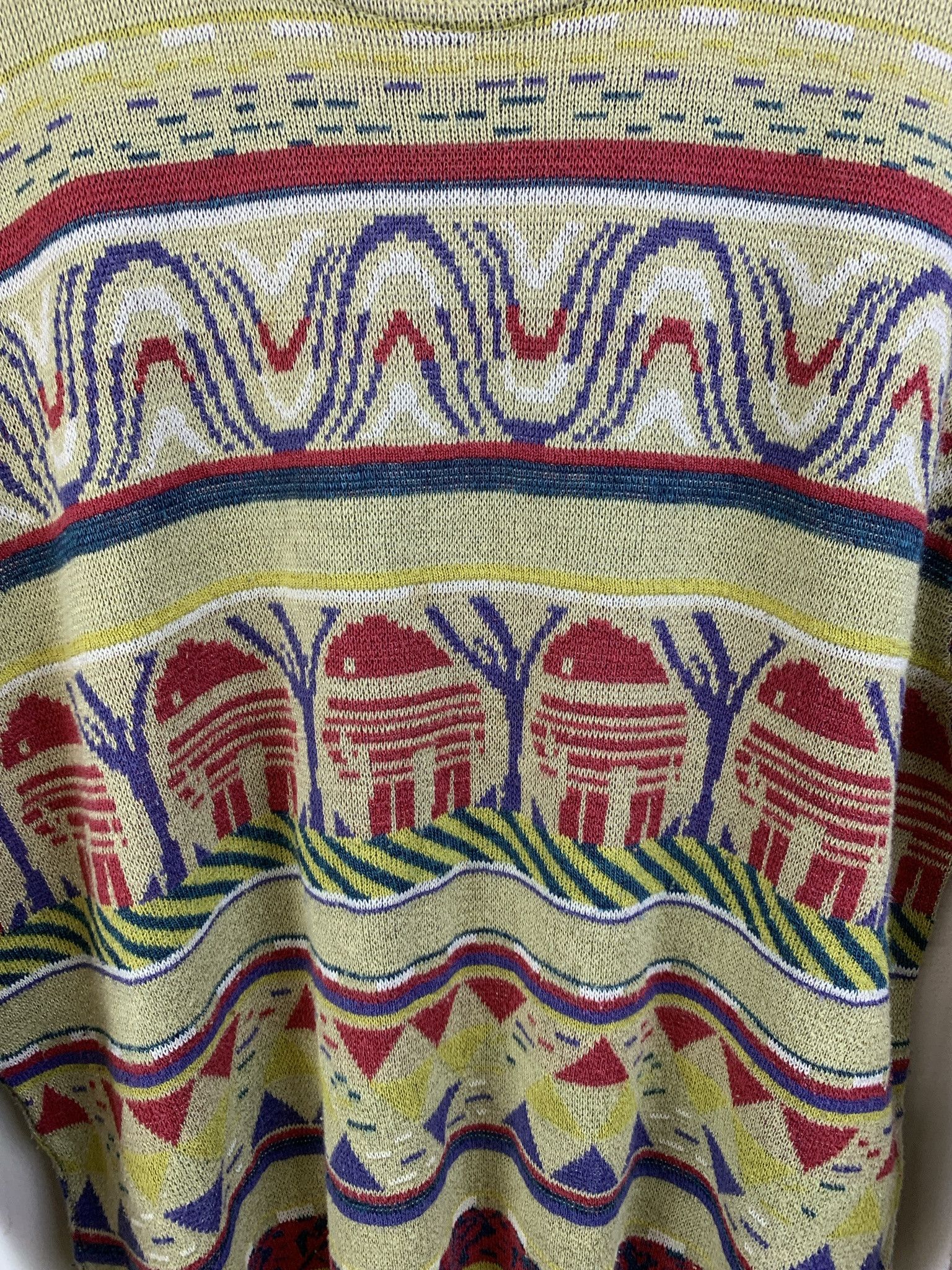 Other Vintage 1990s Elephant Stripe Knit Sweater Size M Size US M / EU 48-50 / 2 - 3 Thumbnail