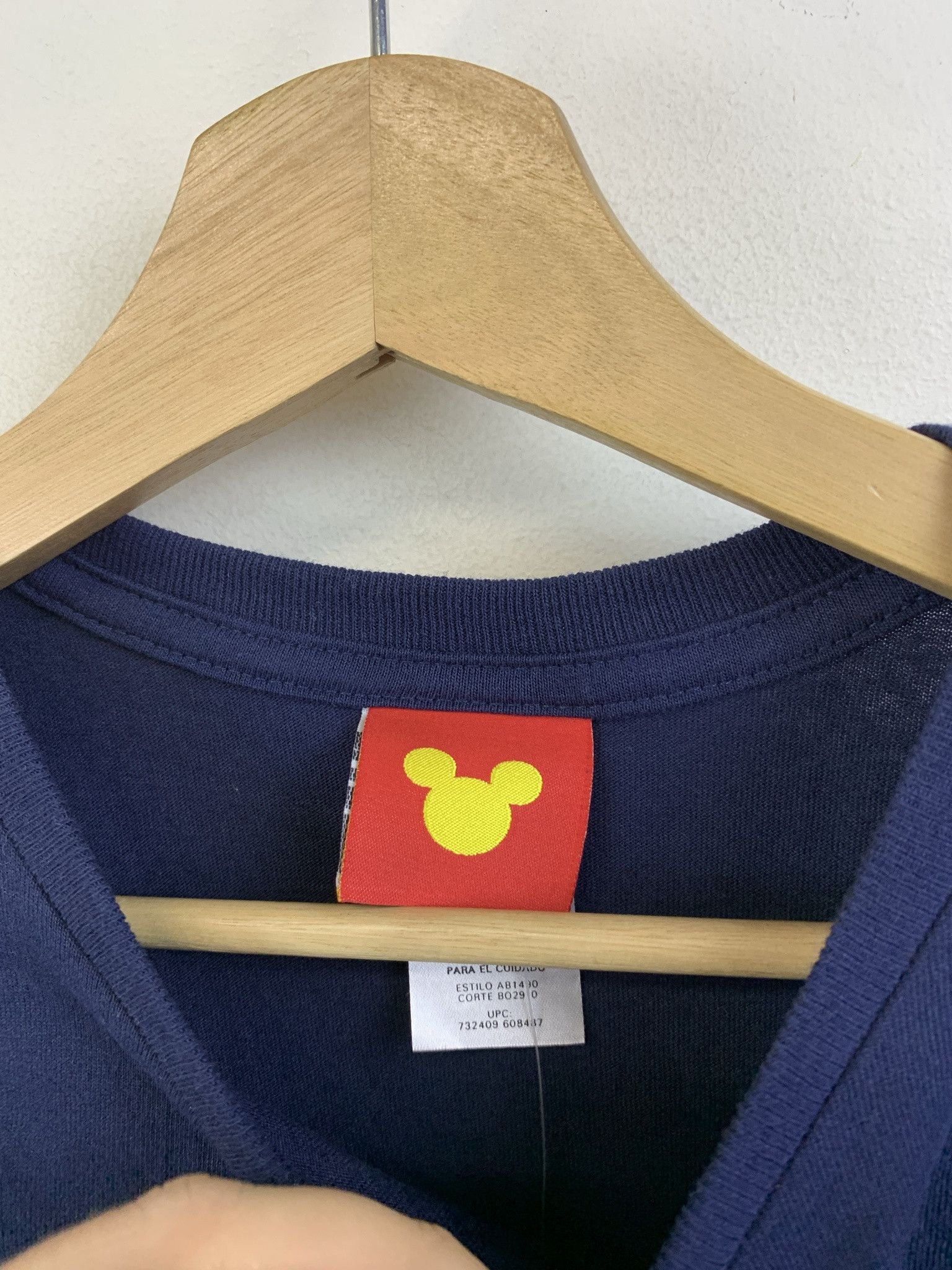 Disney Vintage NWT Mickey Mouse Glitter Upside Down Pocket Tee Size M Size US M / EU 48-50 / 2 - 2 Thumbnail