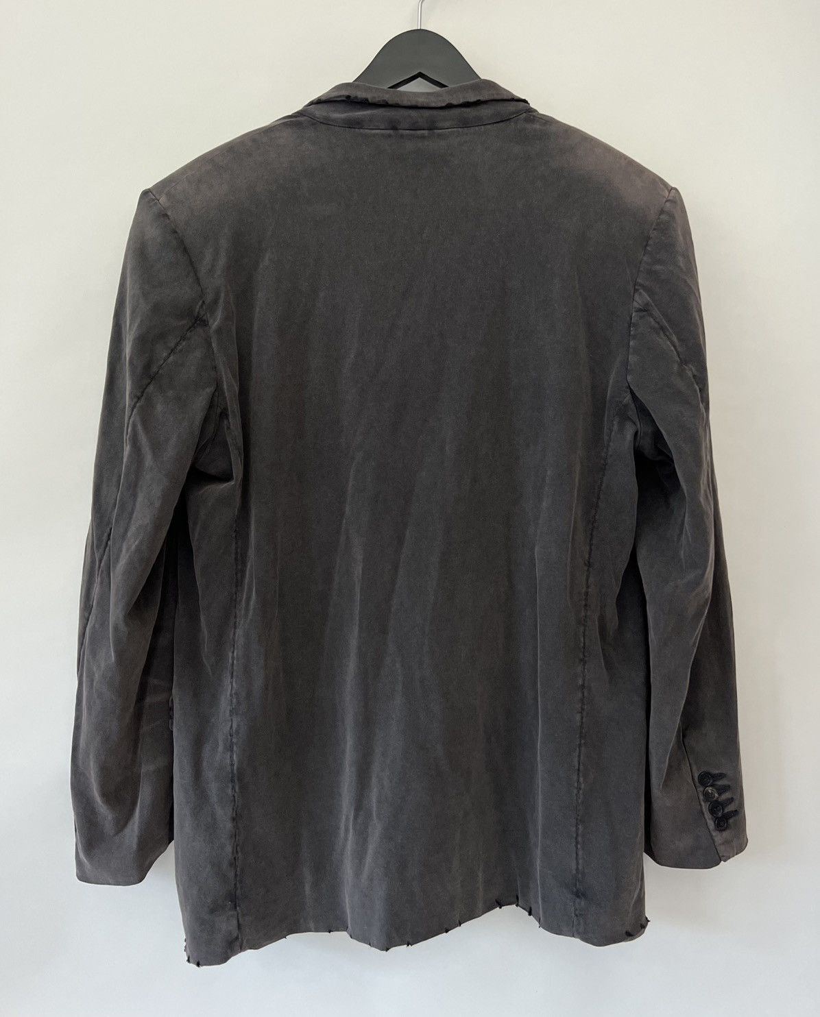 Balenciaga Distressed Double-Breasted Cotton-Jersey Blazer Size US XS / EU 42 / 0 - 2 Thumbnail