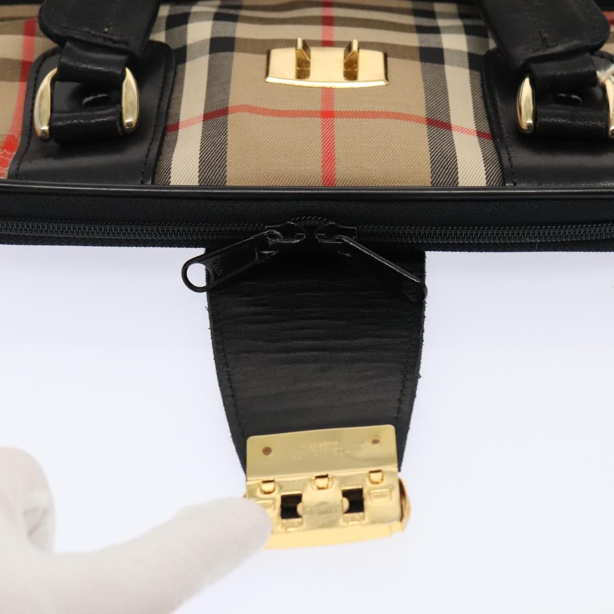 Burberry Nova Check Beige Canvas Handbag (Pre-Owned) Size ONE SIZE - 14 Thumbnail
