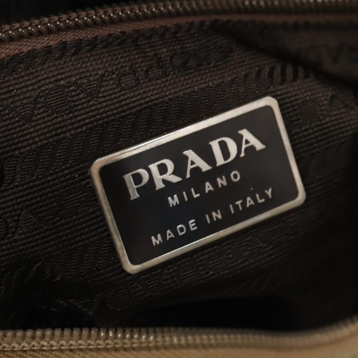 Prada Tessuto Beige Synthetic Handbag (Pre-Owned) Size ONE SIZE - 11 Thumbnail
