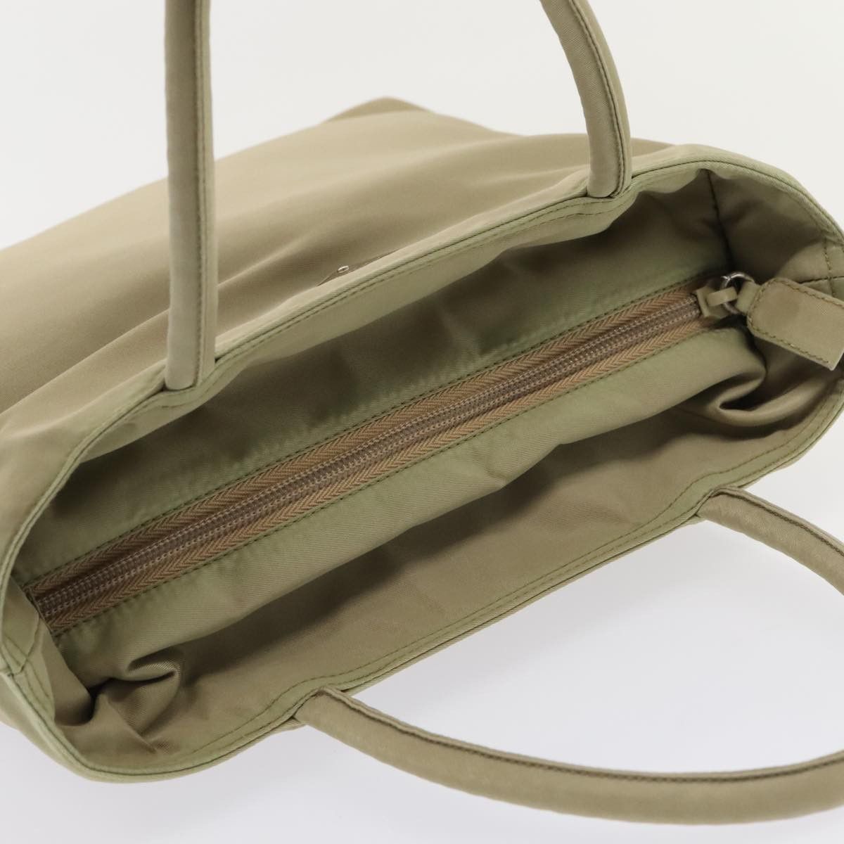 Prada Tessuto Beige Synthetic Handbag (Pre-Owned) Size ONE SIZE - 7 Thumbnail