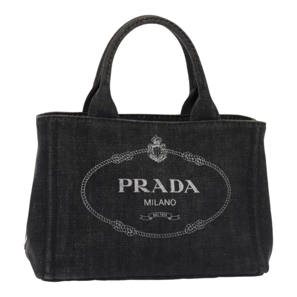 Prada Canapa Black Denim - Jeans Tote Bag (Pre-Owned) Size ONE SIZE - 16 Thumbnail
