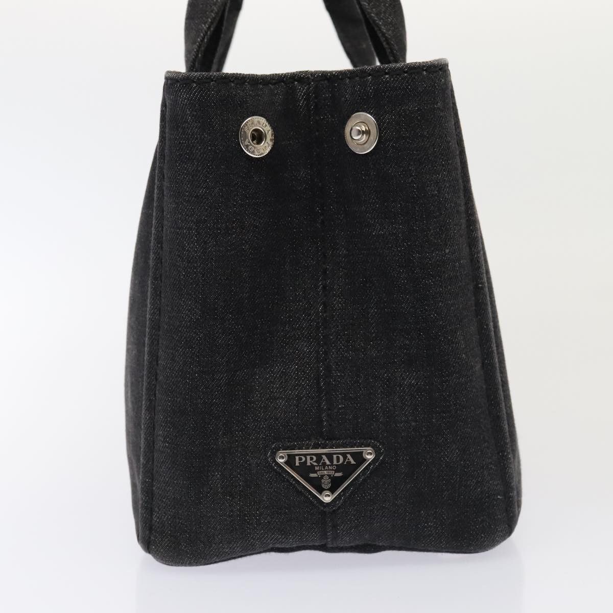 Prada Canapa Black Denim - Jeans Tote Bag (Pre-Owned) Size ONE SIZE - 4 Thumbnail