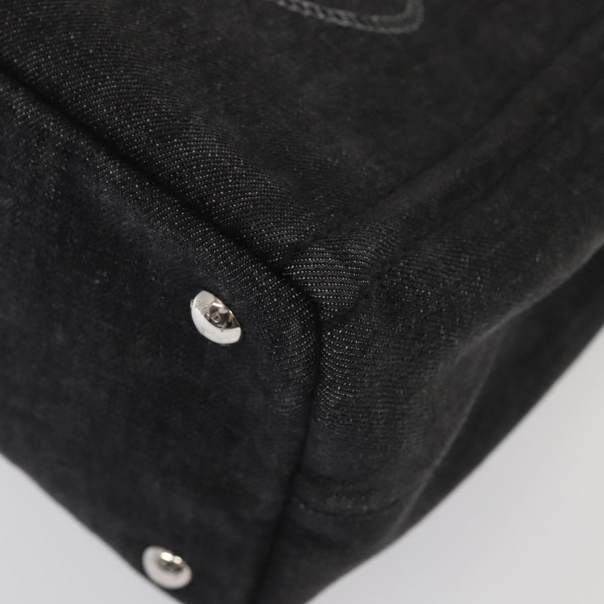 Prada Canapa Black Denim - Jeans Tote Bag (Pre-Owned) Size ONE SIZE - 7 Thumbnail