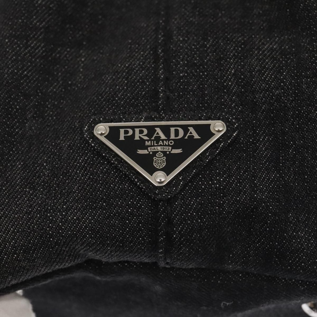 Prada Canapa Black Denim - Jeans Tote Bag (Pre-Owned) Size ONE SIZE - 19 Thumbnail