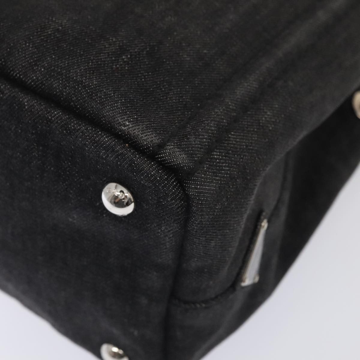 Prada Canapa Black Denim - Jeans Tote Bag (Pre-Owned) Size ONE SIZE - 9 Thumbnail