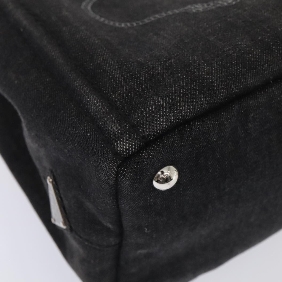 Prada Canapa Black Denim - Jeans Tote Bag (Pre-Owned) Size ONE SIZE - 8 Thumbnail