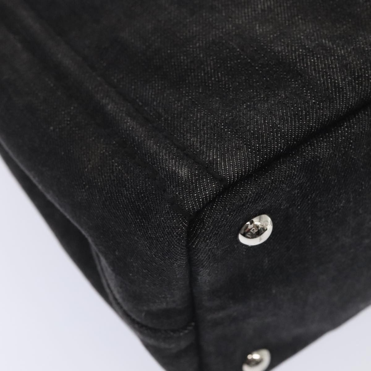 Prada Canapa Black Denim - Jeans Tote Bag (Pre-Owned) Size ONE SIZE - 10 Thumbnail