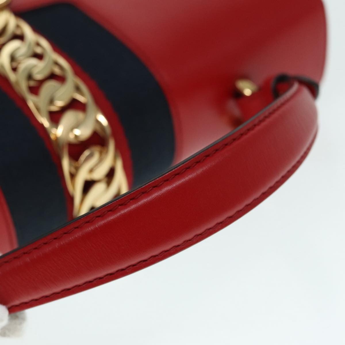 Gucci Sylvie Navy Leather Handbag (Pre-Owned) Size ONE SIZE - 4 Thumbnail