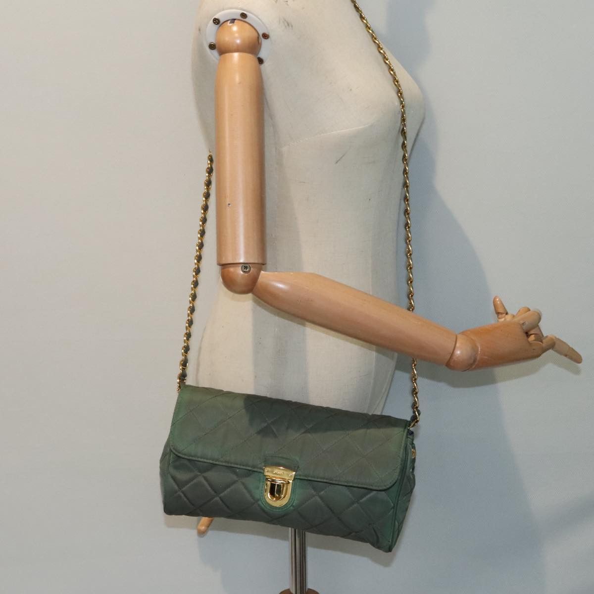 Prada Re-Nylon Khaki Synthetic Shoulder Bag (Pre-Owned) Size ONE SIZE - 12 Thumbnail
