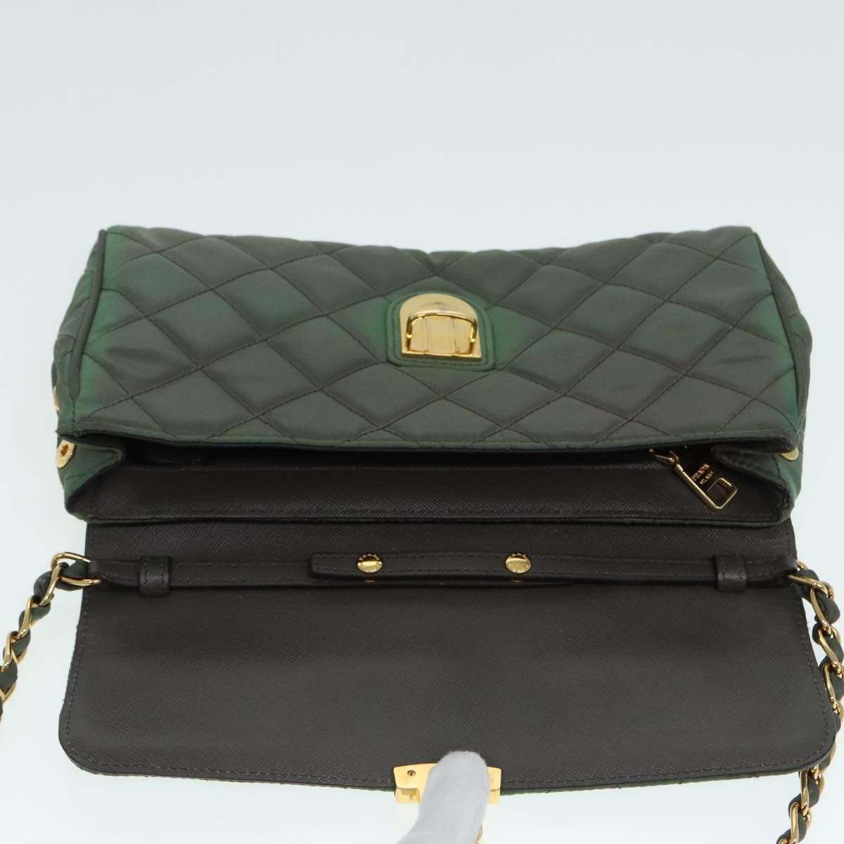 Prada Re-Nylon Khaki Synthetic Shoulder Bag (Pre-Owned) Size ONE SIZE - 20 Thumbnail