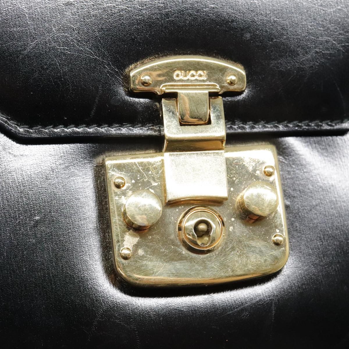 Gucci Lady Lock Black Leather Handbag (Pre-Owned) Size ONE SIZE - 6 Thumbnail