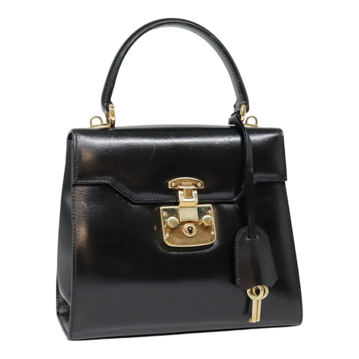 Gucci Lady Lock Black Leather Handbag (Pre-Owned) Size ONE SIZE - 12 Thumbnail