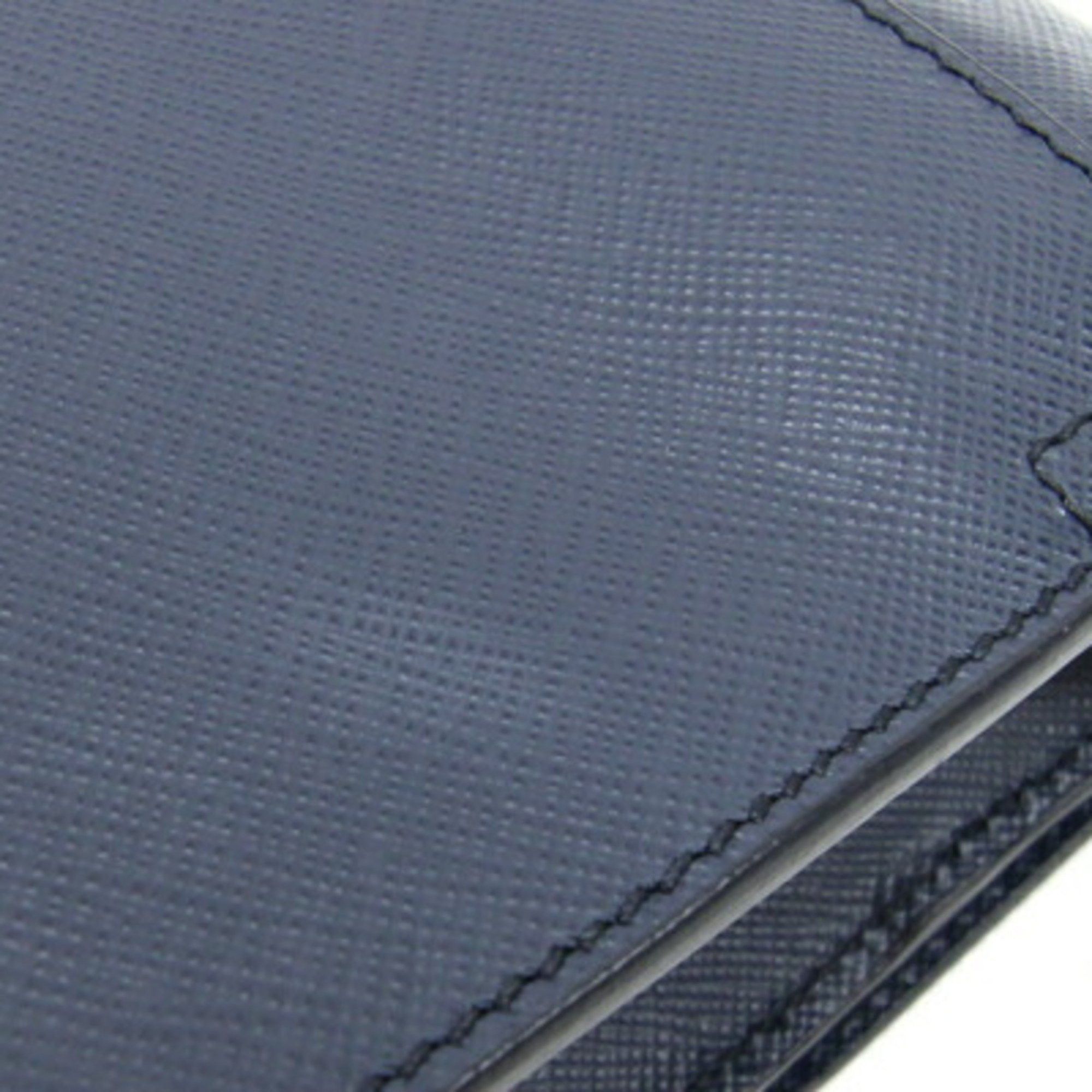 Prada Prada Clutch Bag VR0092 Navy Leather Second Men's PRADA Size ONE SIZE - 4 Thumbnail