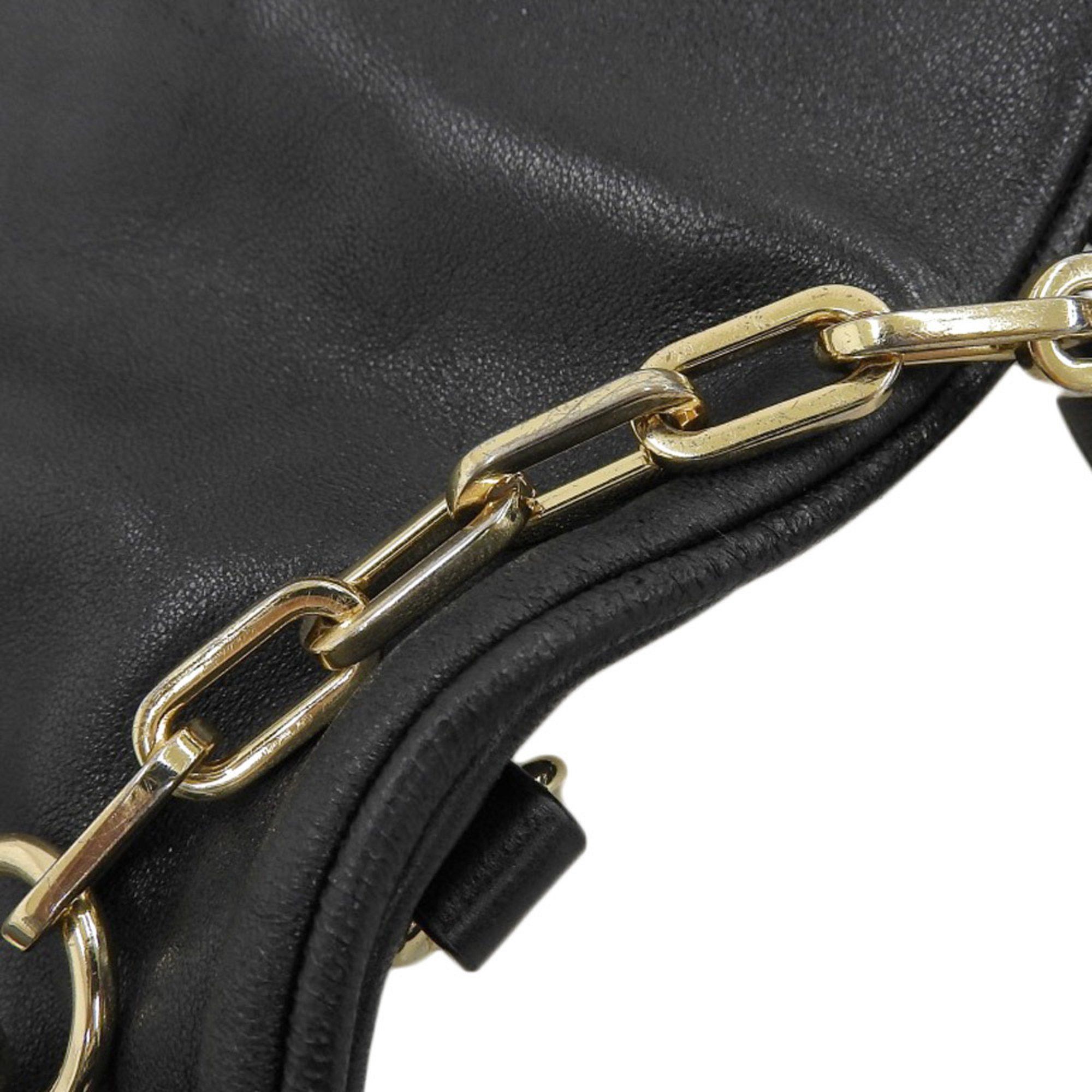 Tory Burch TORY BURCH Bag Shoulder Clutch Leather Black Size ONE SIZE - 7 Thumbnail