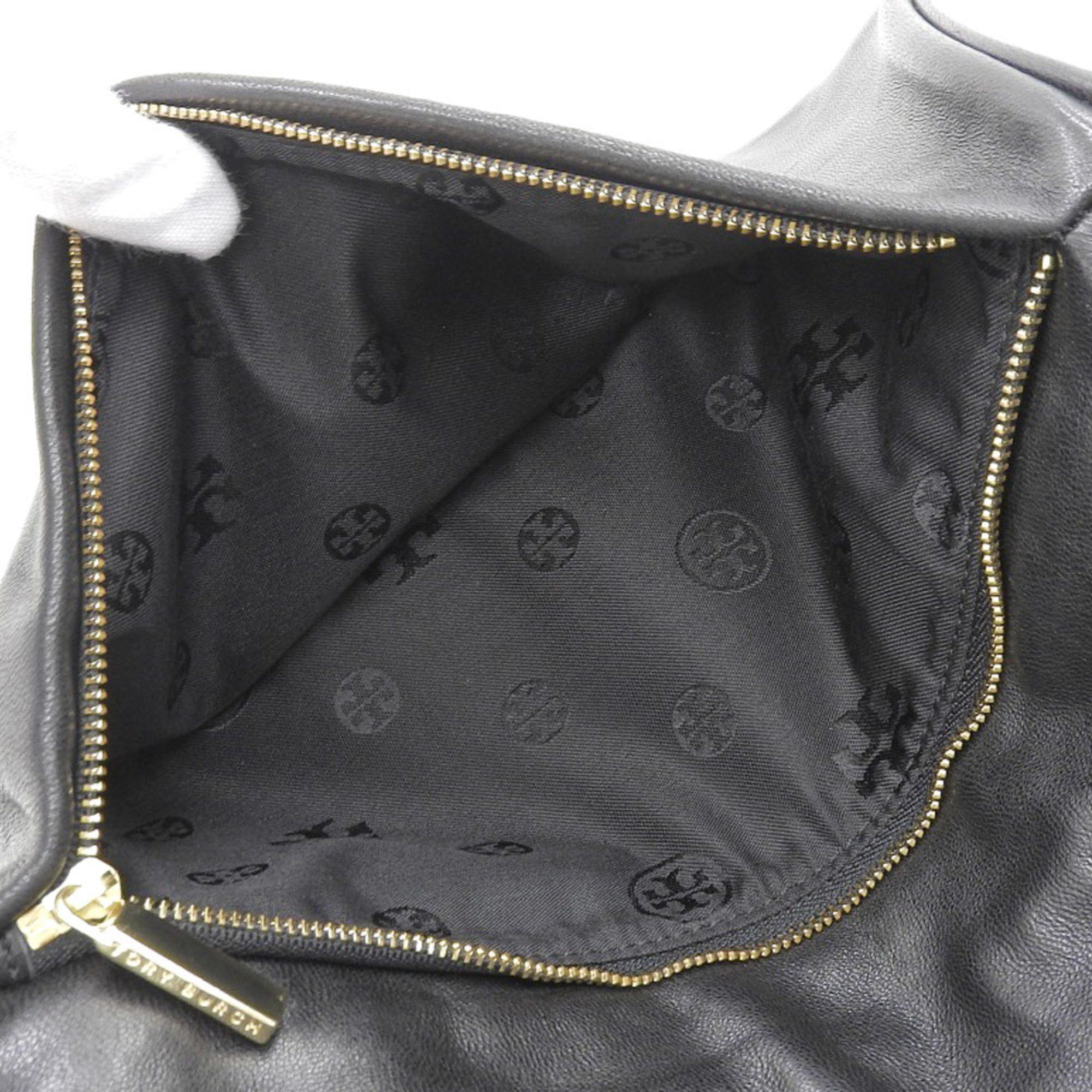 Tory Burch TORY BURCH Bag Shoulder Clutch Leather Black Size ONE SIZE - 3 Thumbnail