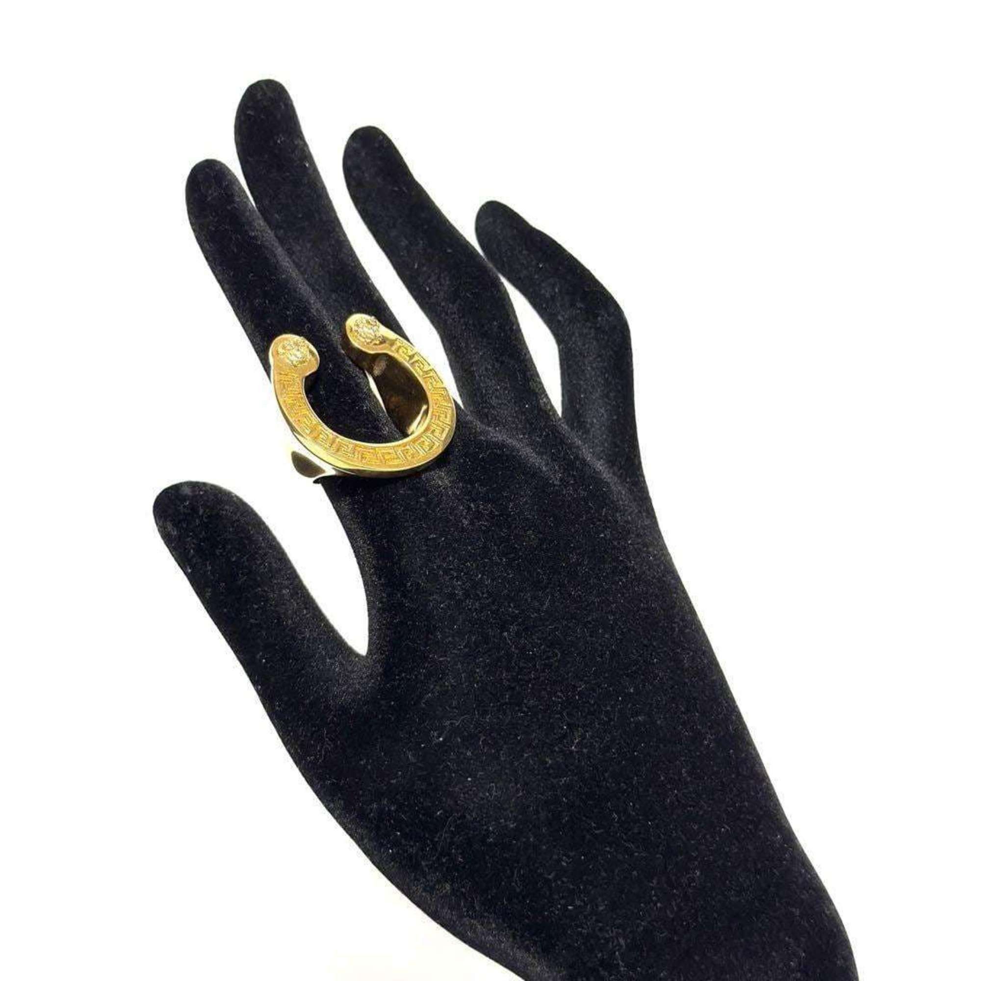 Versace Versace Men's Women's Medusa Horseshoe Ring Size ONE SIZE - 10 Thumbnail