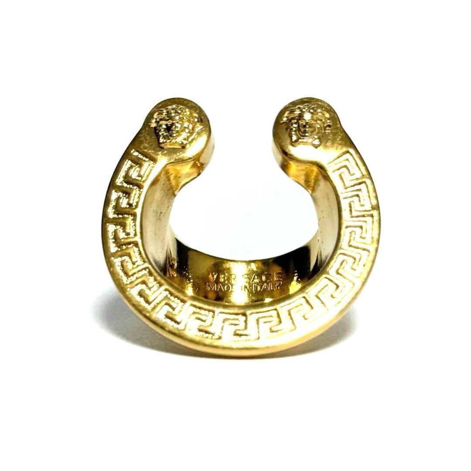 Versace Versace Men's Women's Medusa Horseshoe Ring Size ONE SIZE - 2 Thumbnail