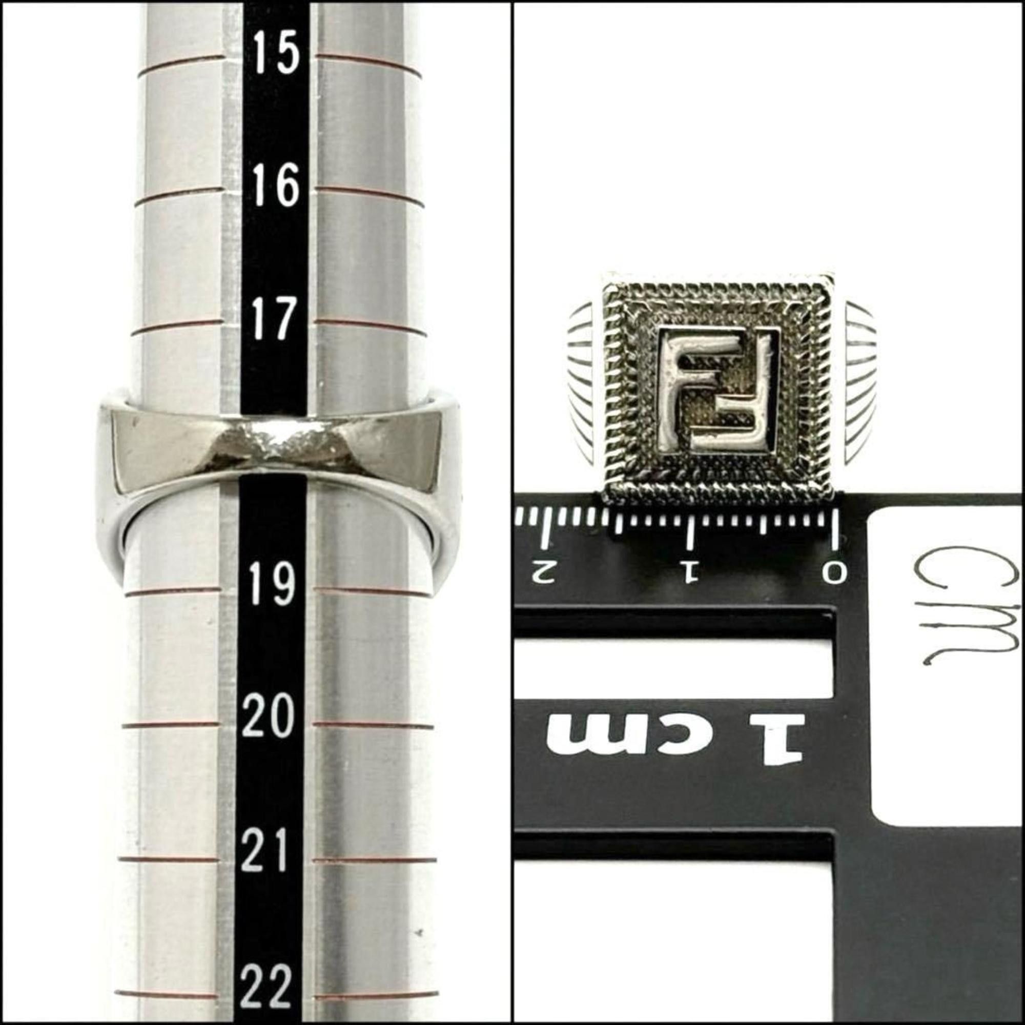Fendi FENDI Men's Signet Ring FF Size ONE SIZE - 9 Thumbnail