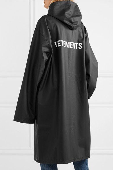 Vetements black raincoat sales