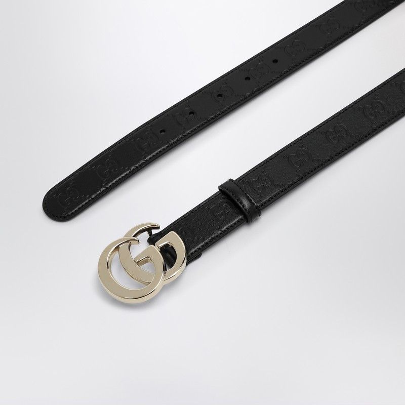 Gucci Gucci Gg Milano Black Leather Belt Size ONE SIZE - 3 Thumbnail