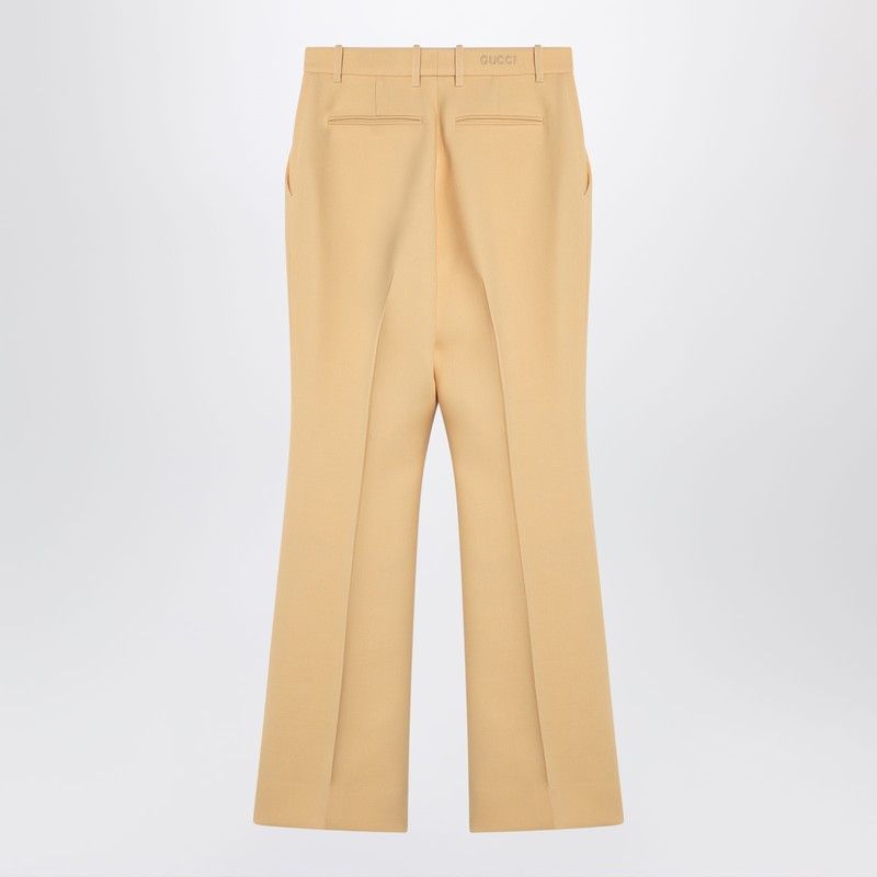 Gucci Gucci Cream Coloured Wool Crãªpe Trousers Size 26" / US 2 / IT 38 - 2 Thumbnail