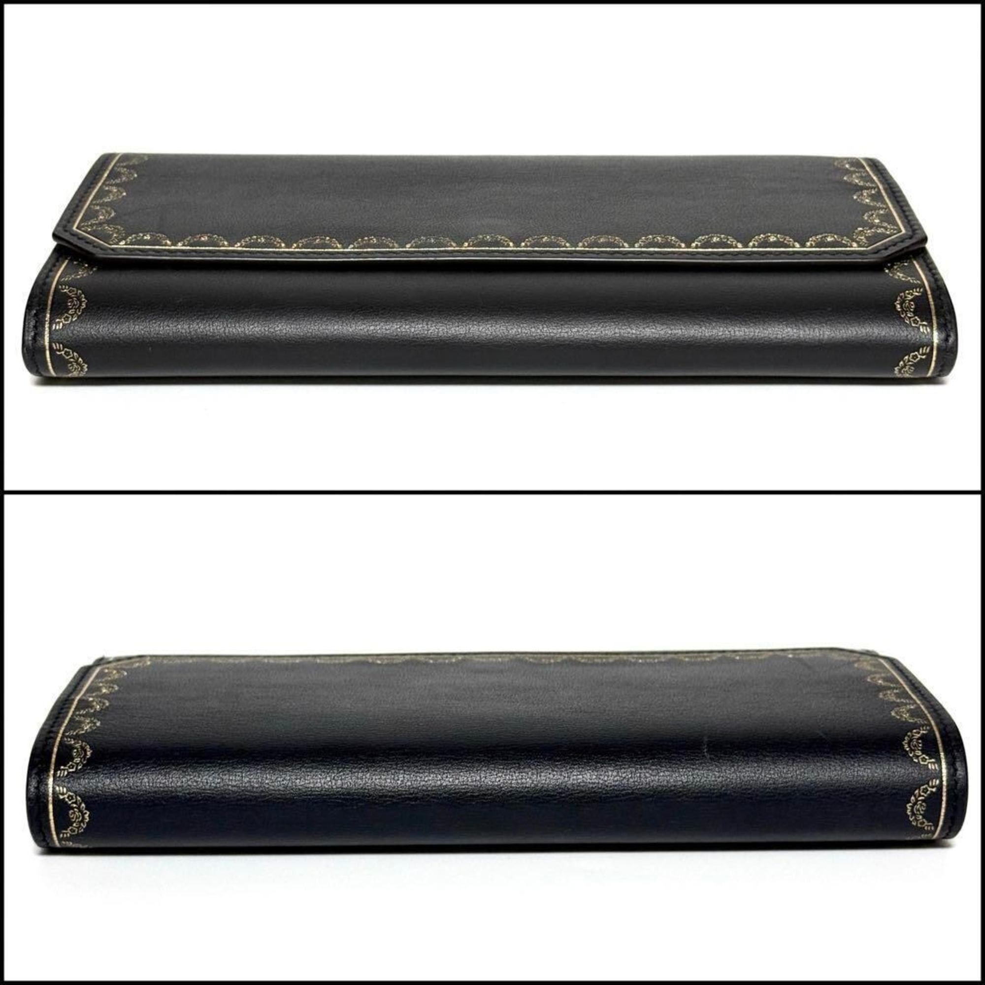 Cartier Cartier Women's Wallet Long Garland Leather Black Size ONE SIZE - 5 Thumbnail