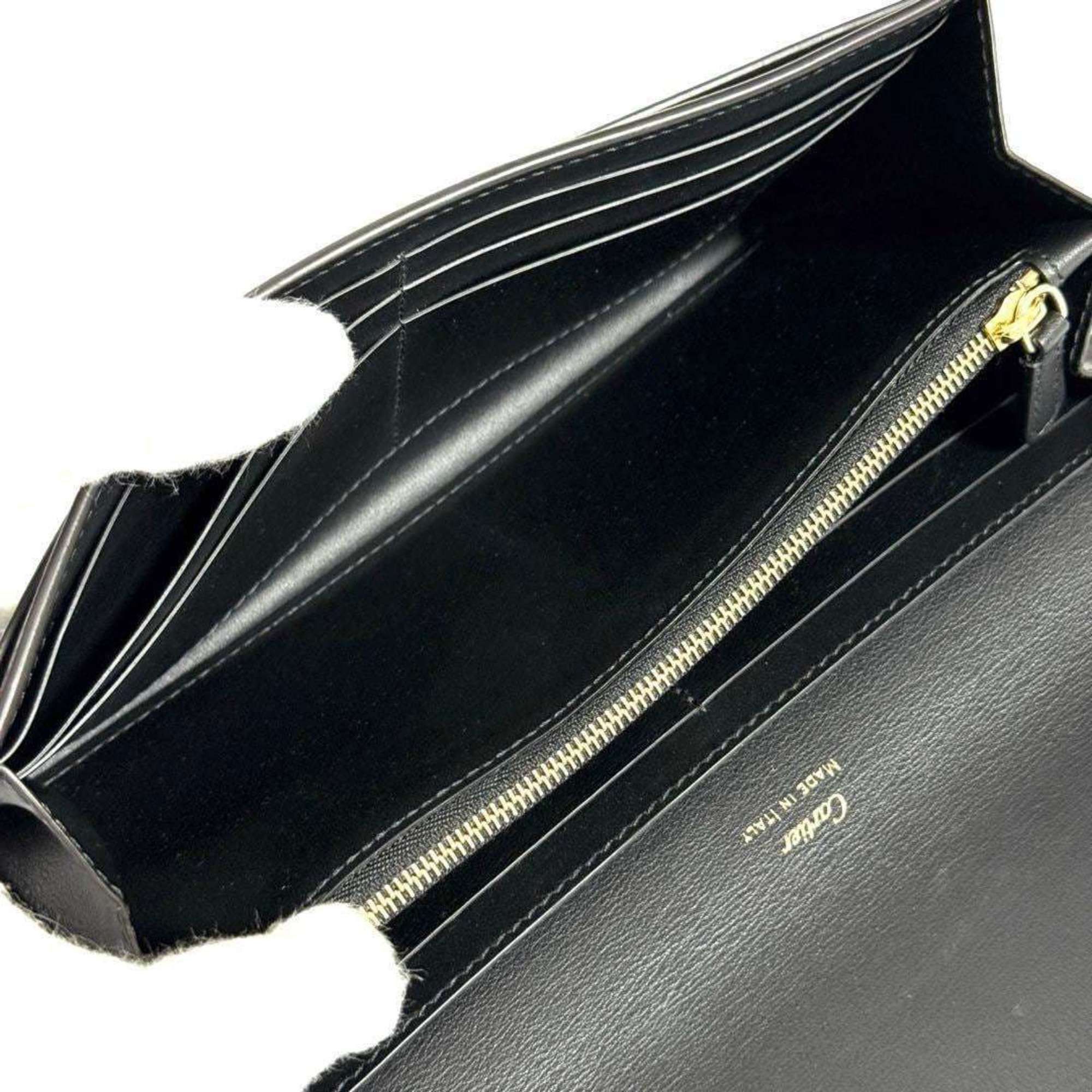Cartier Cartier Women's Wallet Long Garland Leather Black Size ONE SIZE - 7 Thumbnail