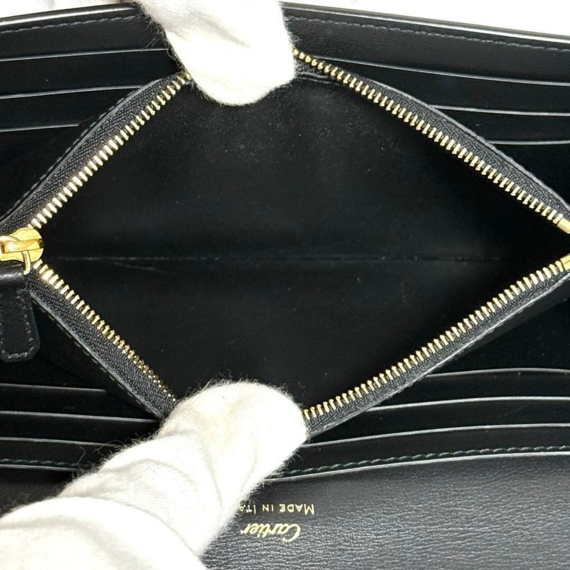 Cartier Cartier Women's Wallet Long Garland Leather Black Size ONE SIZE - 9 Thumbnail