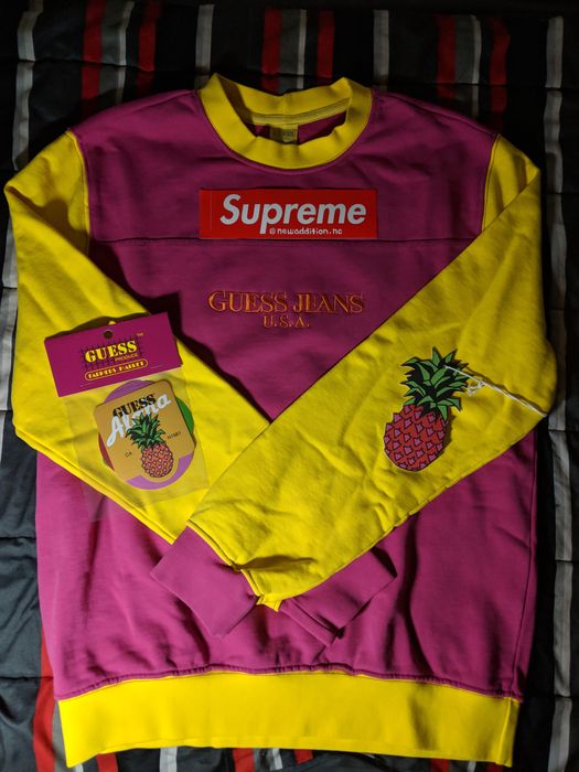 Guess jeans sean wotherspoon hotsell pink crewneck