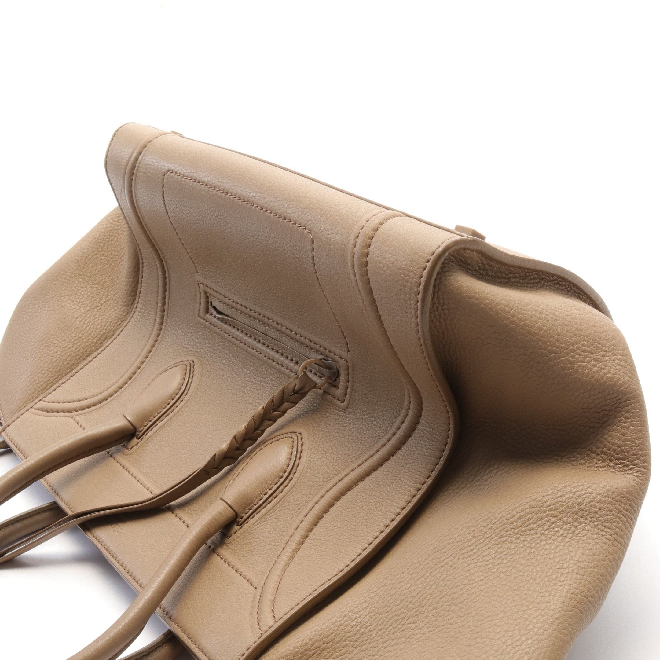 Celine Celine Luggage Phantom Handbag Tote Bag Leather Gray Beige Size ONE SIZE - 7 Thumbnail
