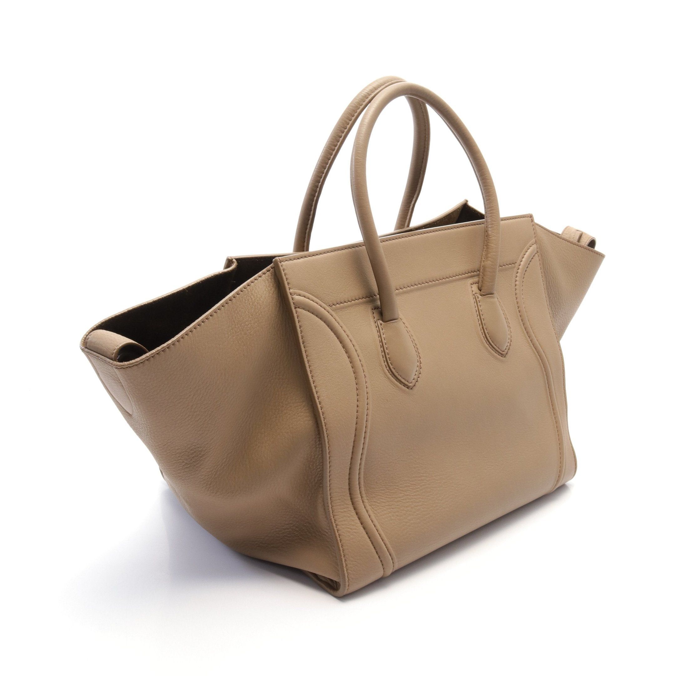 Celine Celine Luggage Phantom Handbag Tote Bag Leather Gray Beige Size ONE SIZE - 2 Thumbnail