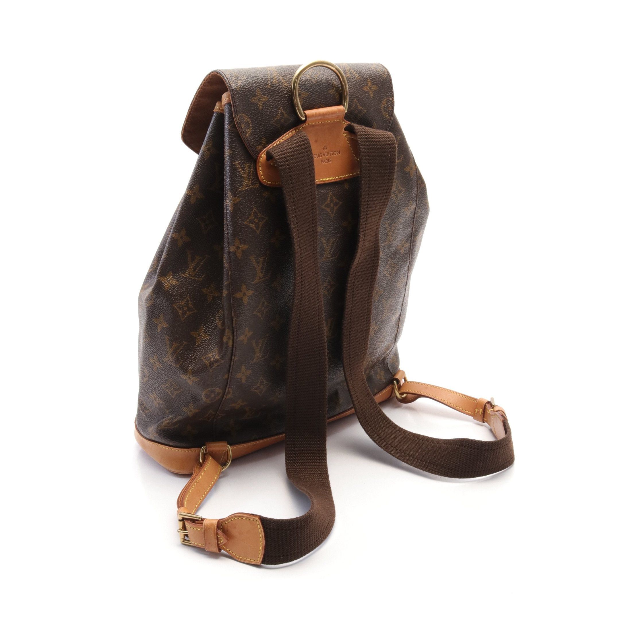 Louis Vuitton Louis Vuitton Montsouris Gm Monogram Backpack Rucksack Leather Brown Size ONE SIZE - 2 Thumbnail