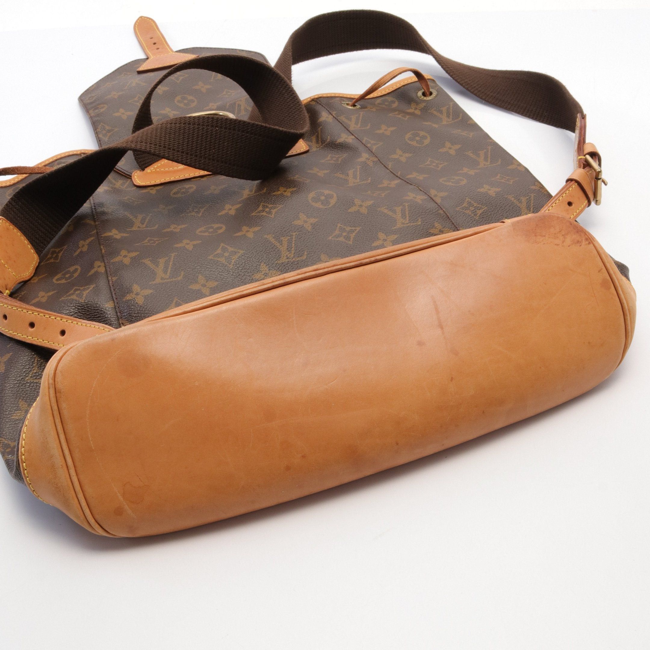Louis Vuitton Louis Vuitton Montsouris Gm Monogram Backpack Rucksack Leather Brown Size ONE SIZE - 7 Thumbnail