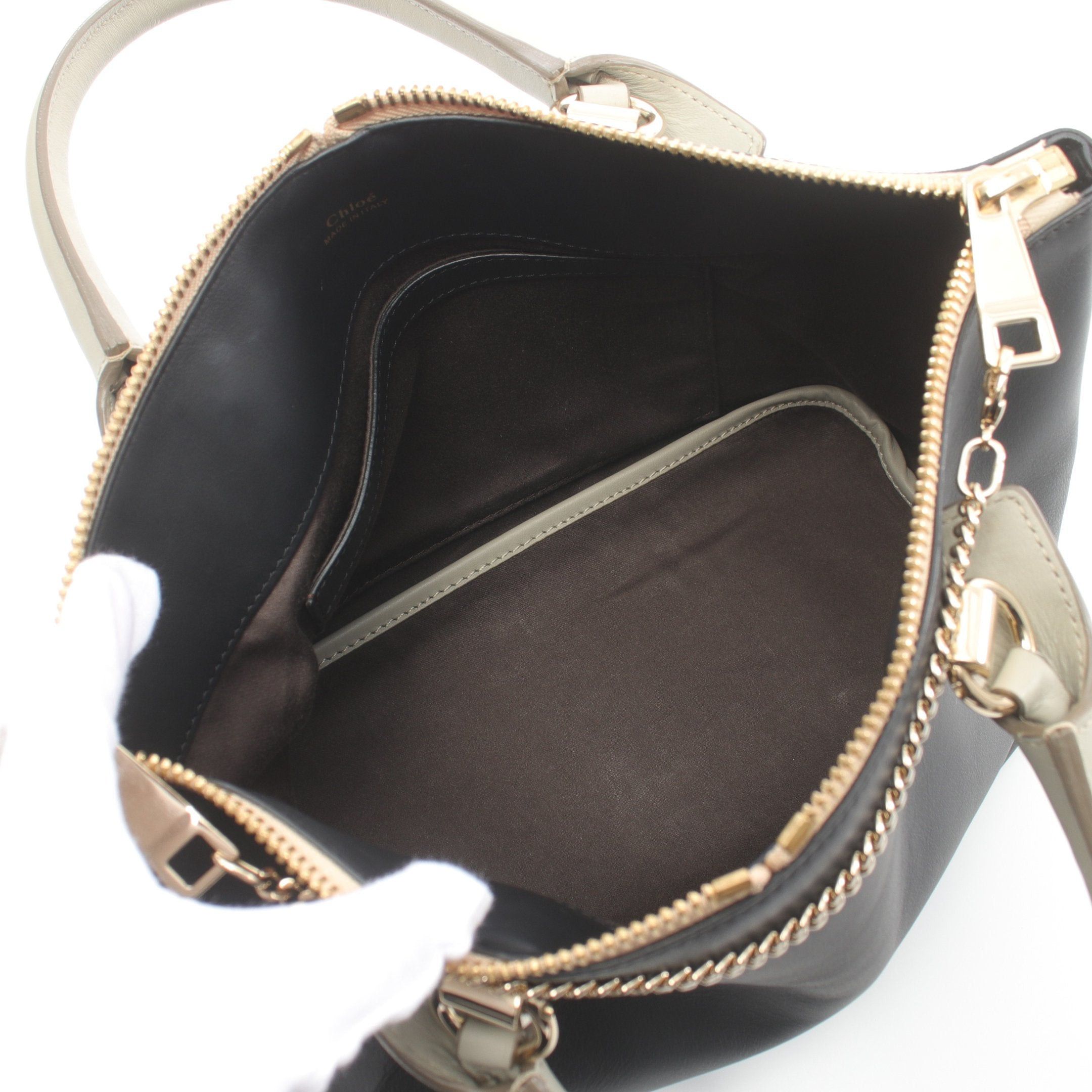 Chloe Chloe Bailey Handbag Leather Dark Gray Light Size ONE SIZE - 3 Thumbnail