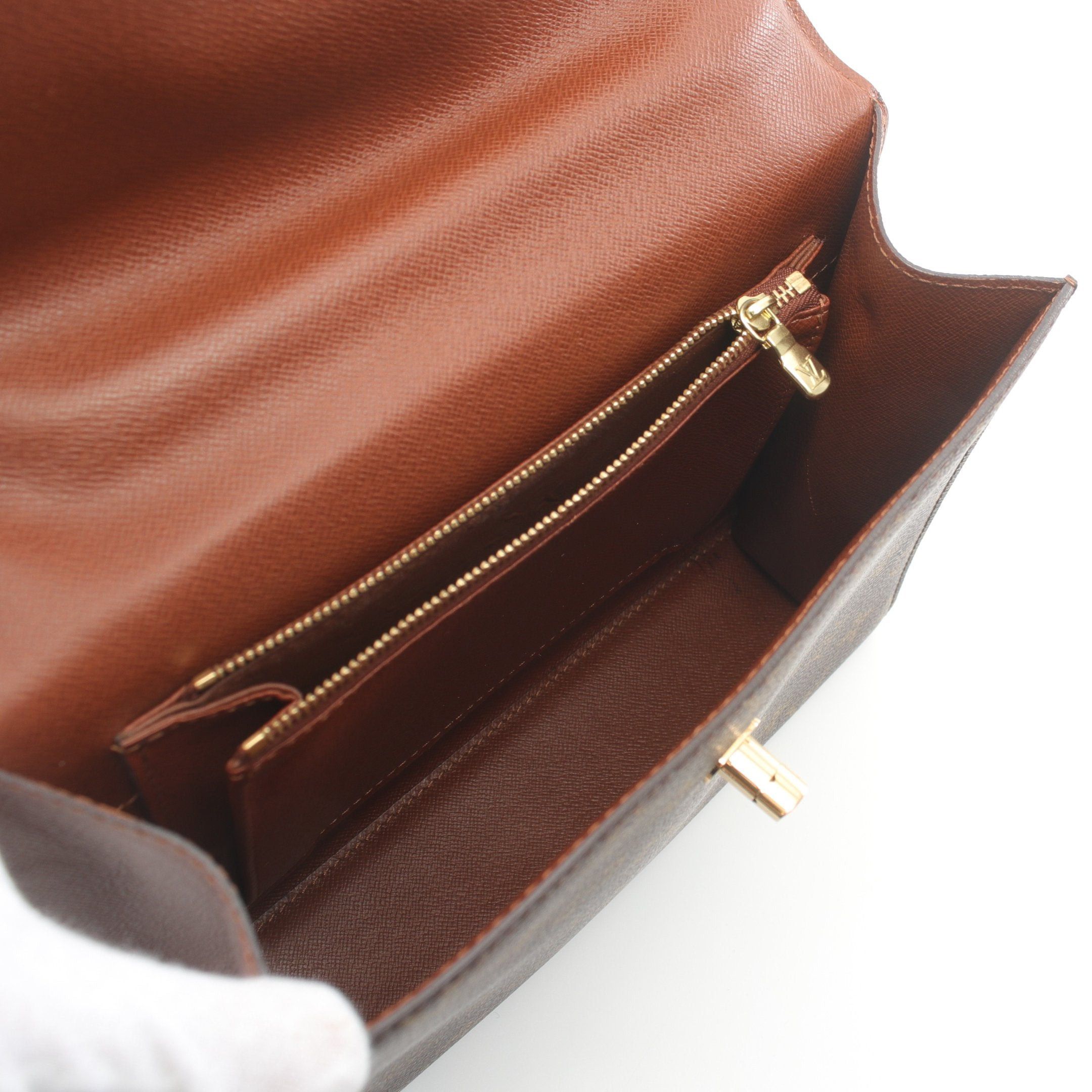 Louis Vuitton Louis Vuitton Malesherbes Monogram Handbag Leather Brown Size ONE SIZE - 3 Thumbnail