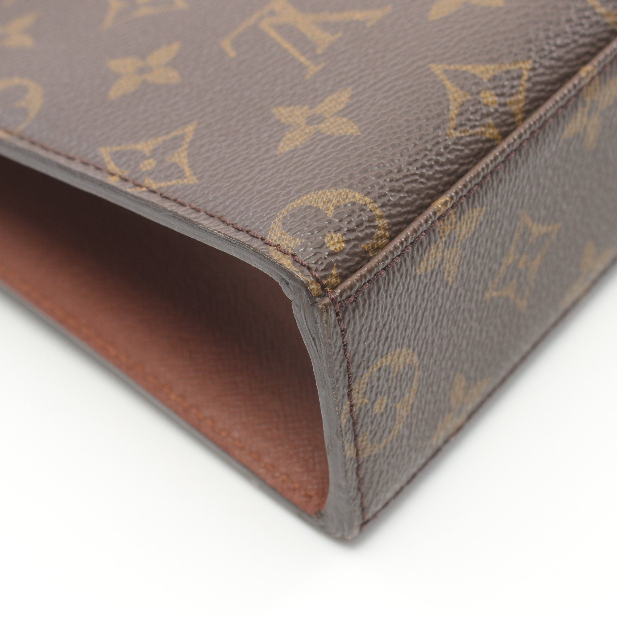Louis Vuitton Louis Vuitton Malesherbes Monogram Handbag Leather Brown Size ONE SIZE - 9 Thumbnail