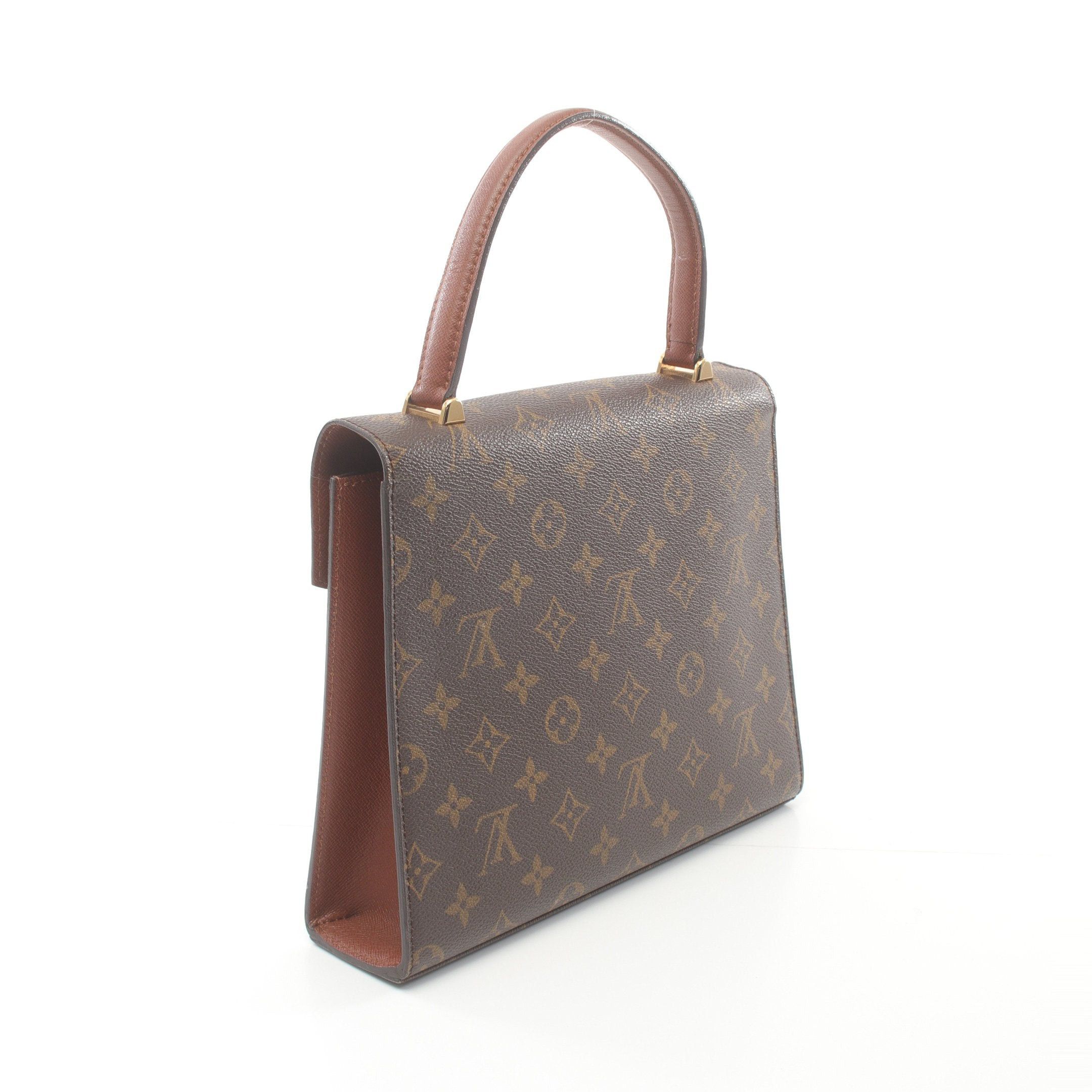 Louis Vuitton Louis Vuitton Malesherbes Monogram Handbag Leather Brown Size ONE SIZE - 2 Thumbnail