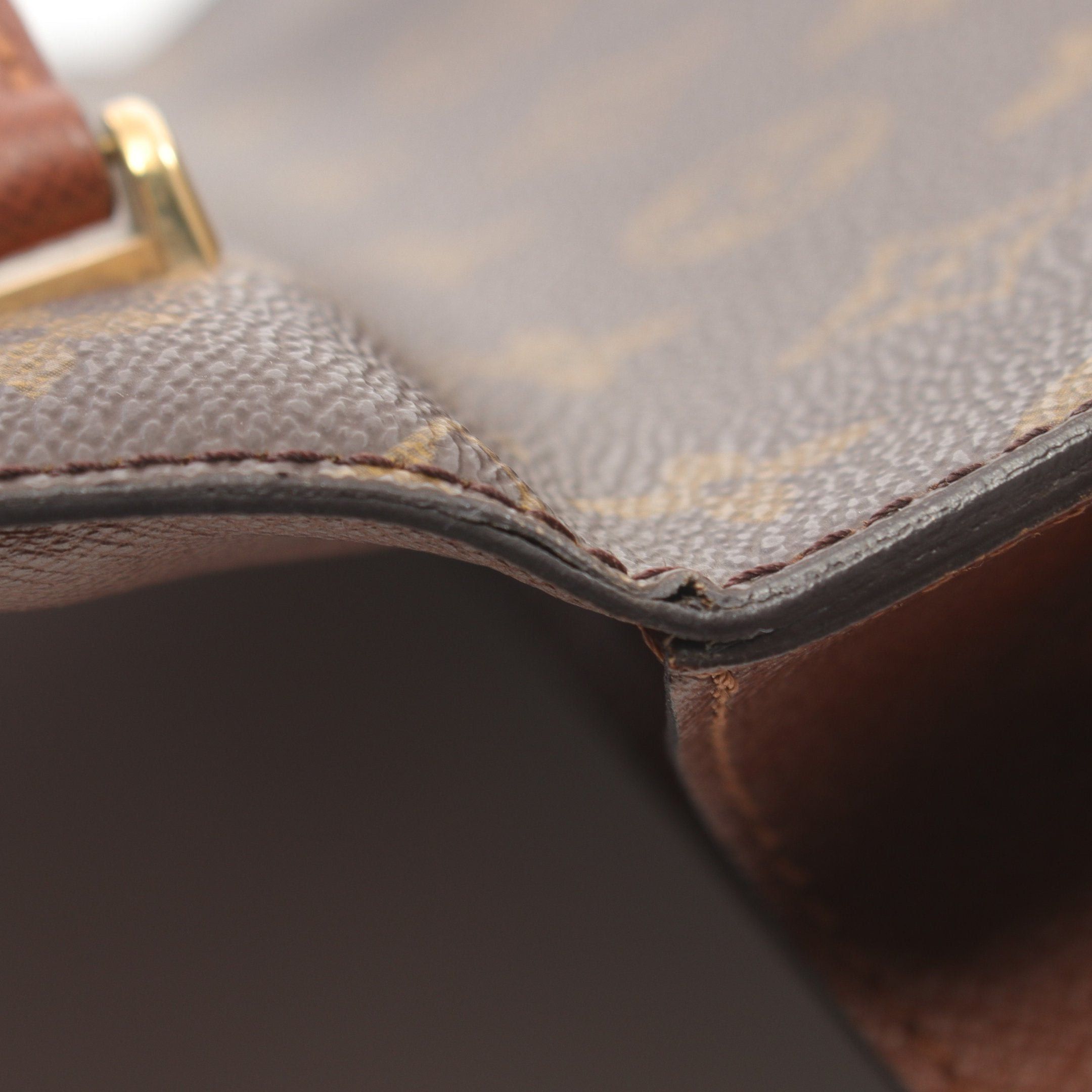 Louis Vuitton Louis Vuitton Malesherbes Monogram Handbag Leather Brown Size ONE SIZE - 6 Thumbnail