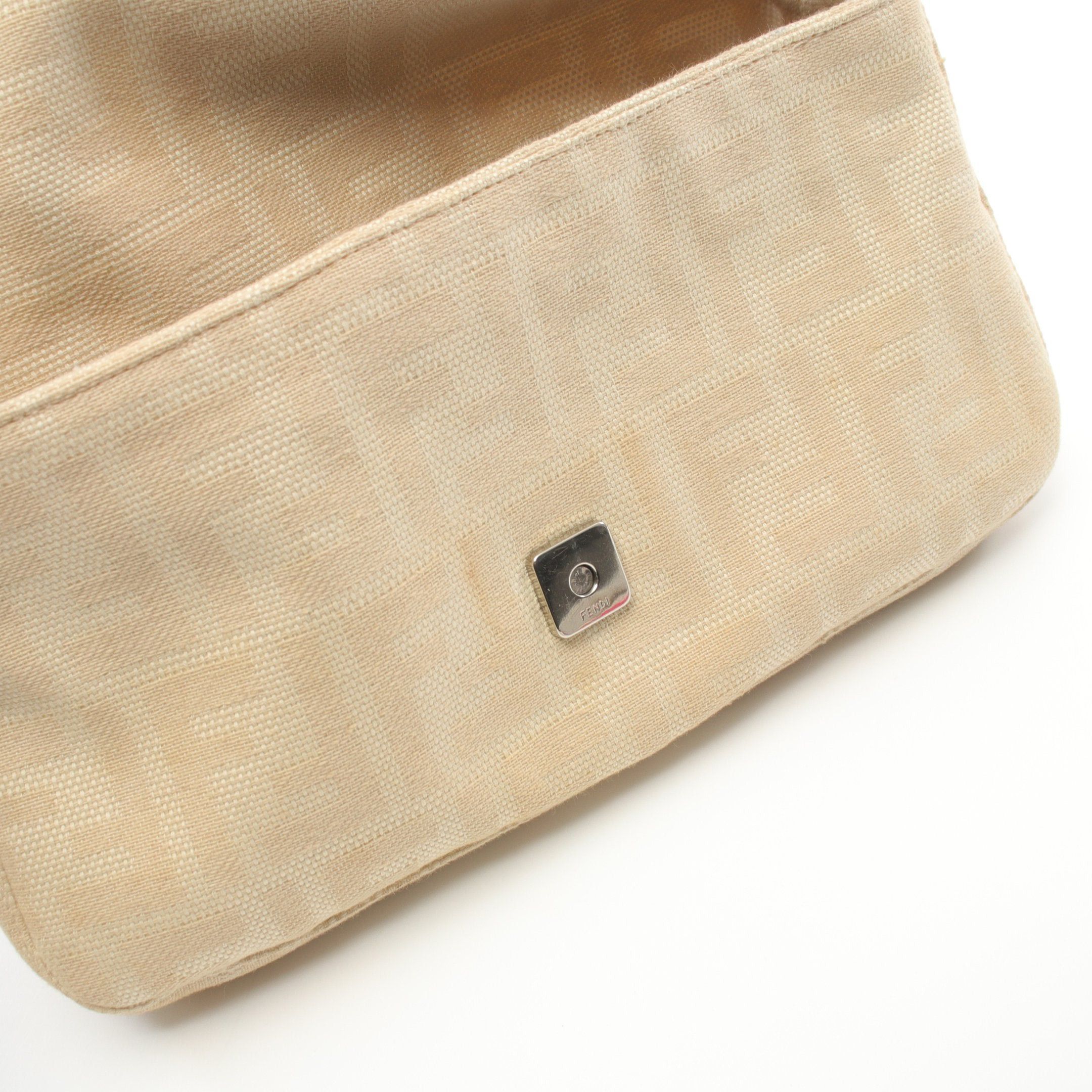 Fendi Fendi Mamma Bucket Handbag Canvas Leather Beige Dark Brown Size ONE SIZE - 5 Thumbnail