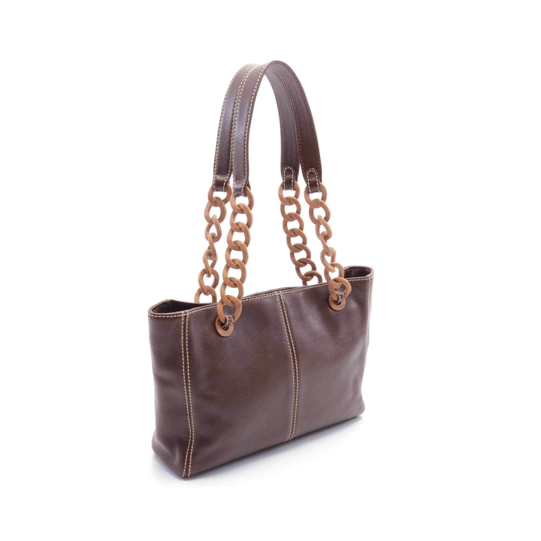 Chanel Chanel Coco Mark Shoulder Bag Leather Brown Size ONE SIZE - 2 Thumbnail