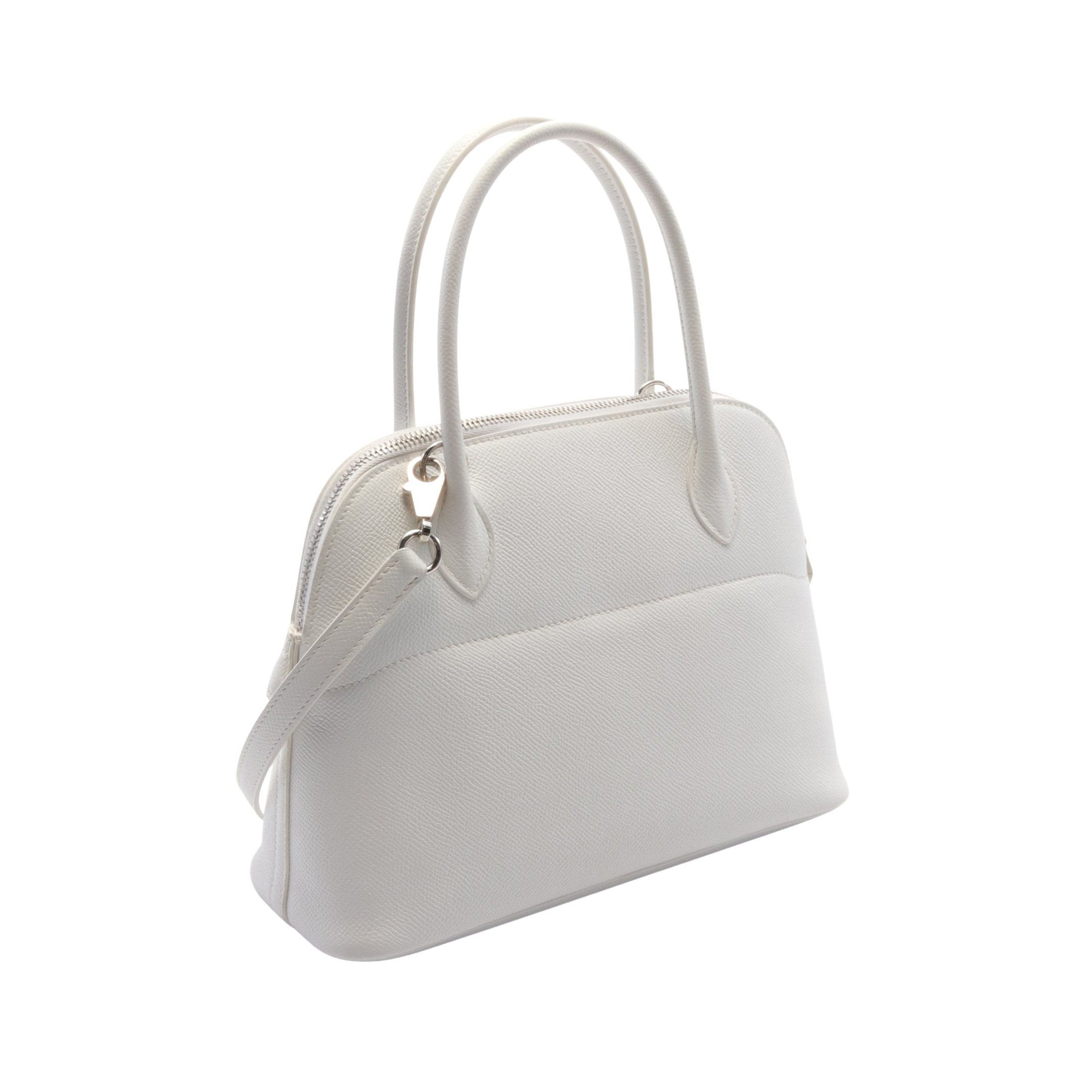 Hermes Hermes Bolide 27 Blanc Handbag Veau Epsom White Silver Hardware □ R Stamp Size ONE SIZE - 2 Thumbnail