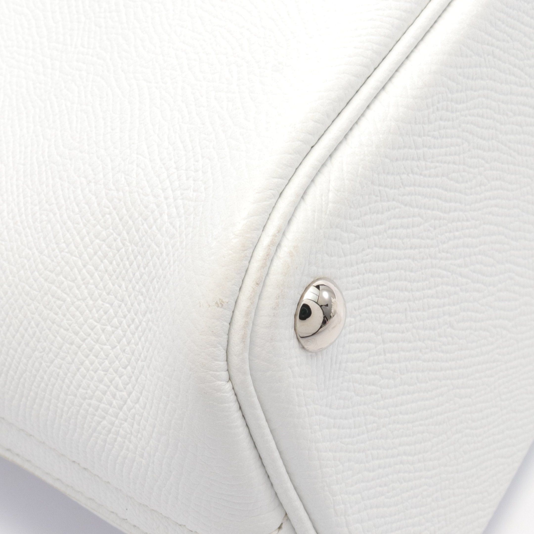 Hermes Hermes Bolide 27 Blanc Handbag Veau Epsom White Silver Hardware □ R Stamp Size ONE SIZE - 6 Thumbnail