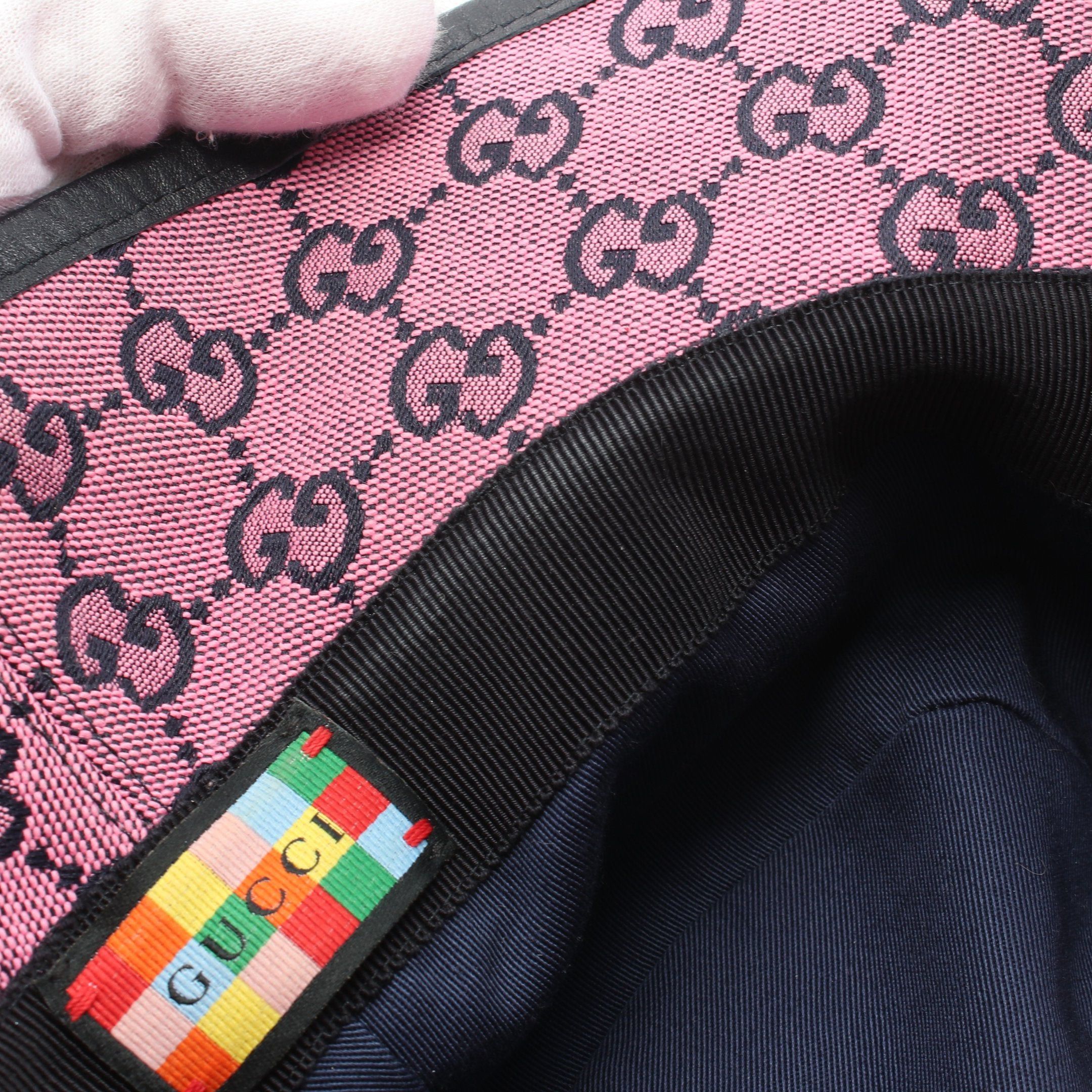 Gucci Gucci Gg Canvas Fedora Hat Bucket Cotton Pink Black Size ONE SIZE - 7 Thumbnail