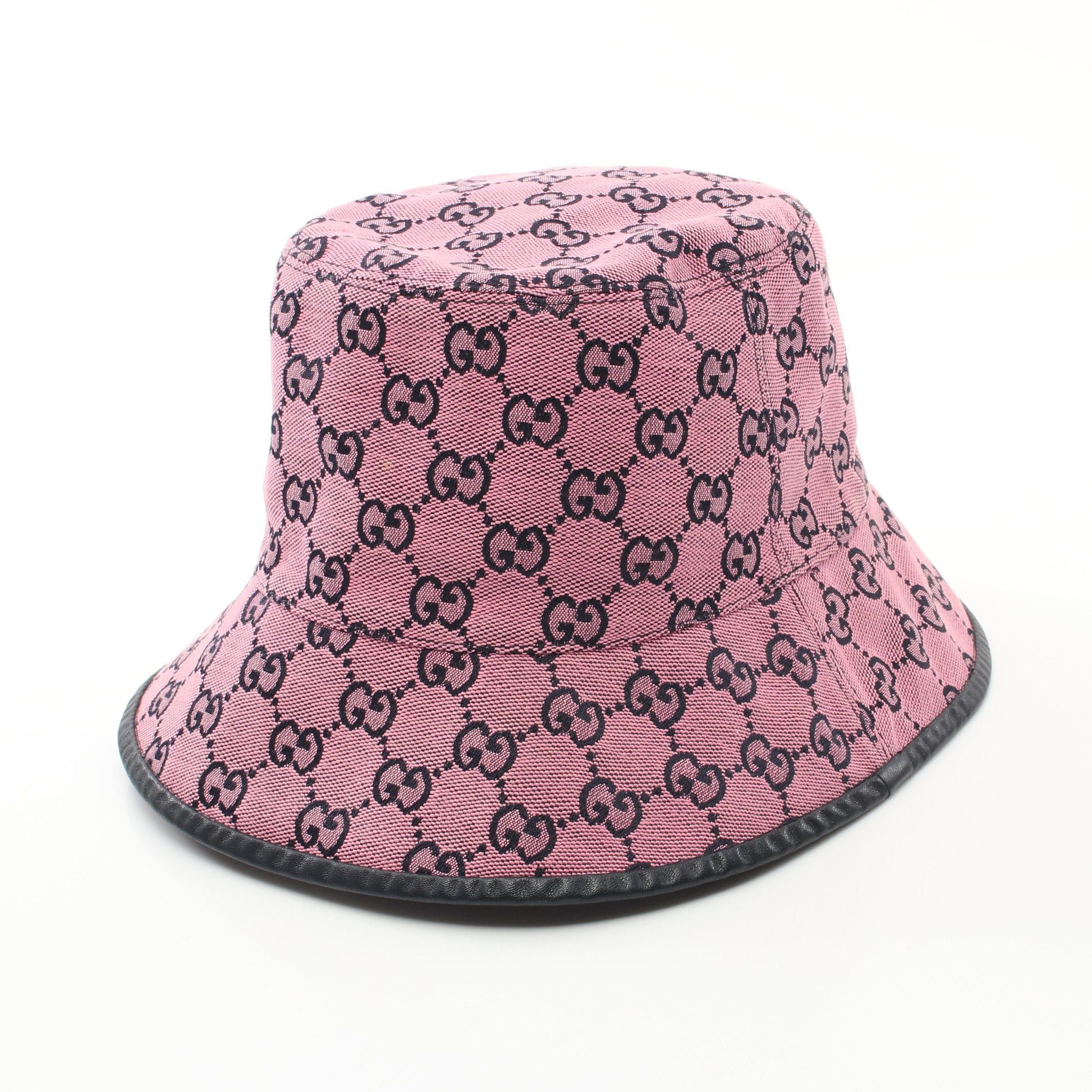Gucci Gucci Gg Canvas Fedora Hat Bucket Cotton Pink Black Size ONE SIZE - 2 Thumbnail