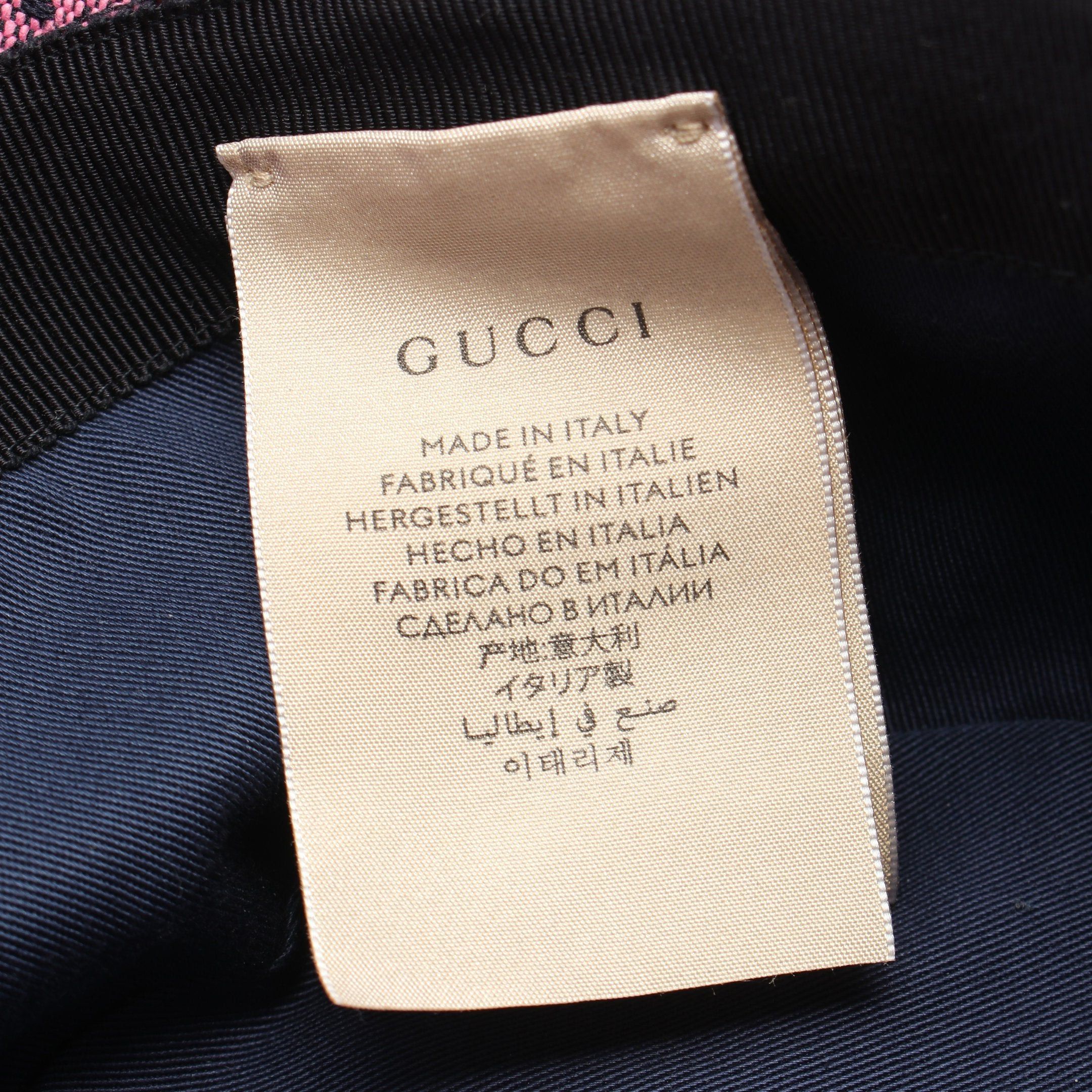 Gucci Gucci Gg Canvas Fedora Hat Bucket Cotton Pink Black Size ONE SIZE - 5 Thumbnail