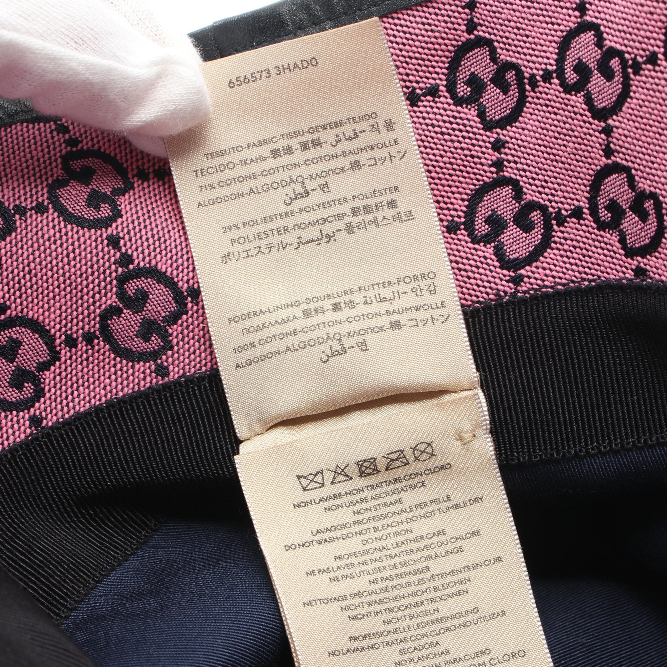 Gucci Gucci Gg Canvas Fedora Hat Bucket Cotton Pink Black Size ONE SIZE - 6 Thumbnail